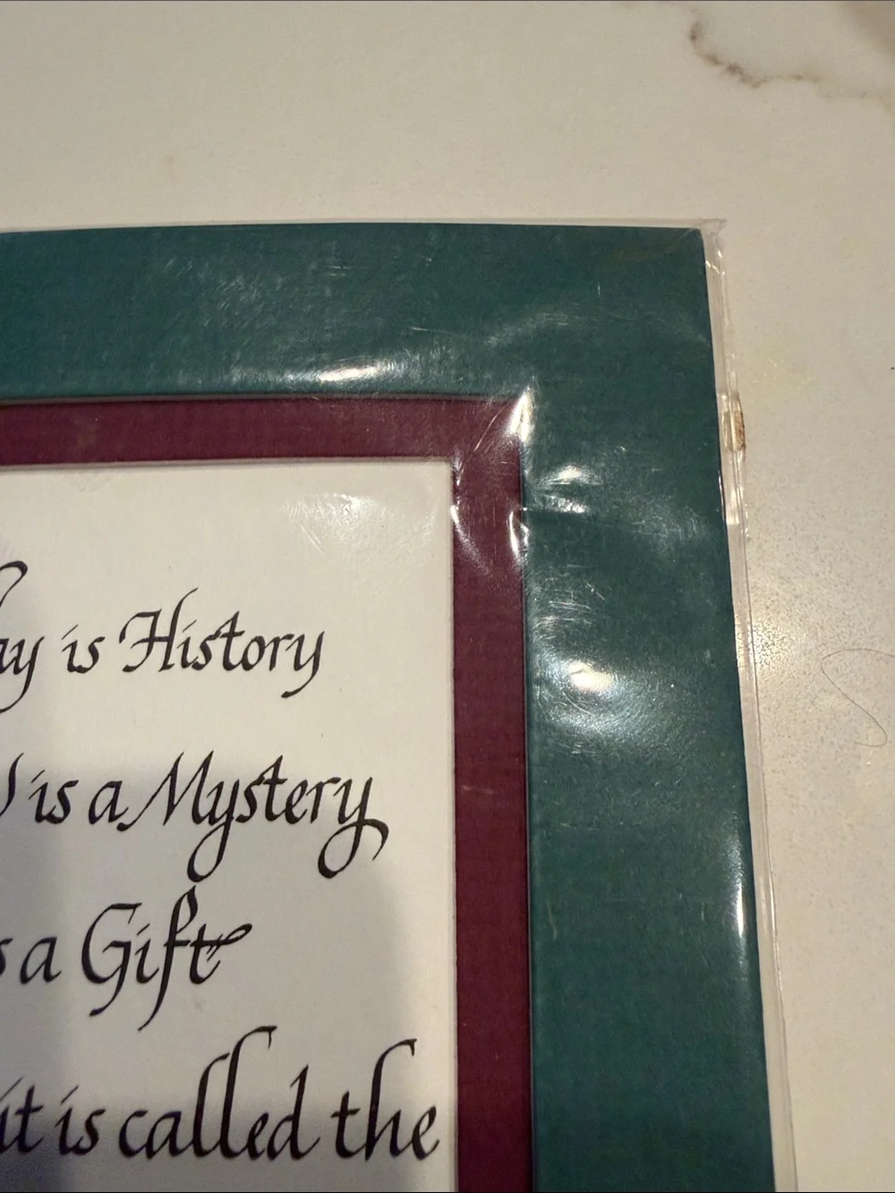 NWOT Print- Inspirational Calligraphy-Double Matted-signed print#75- size5x7